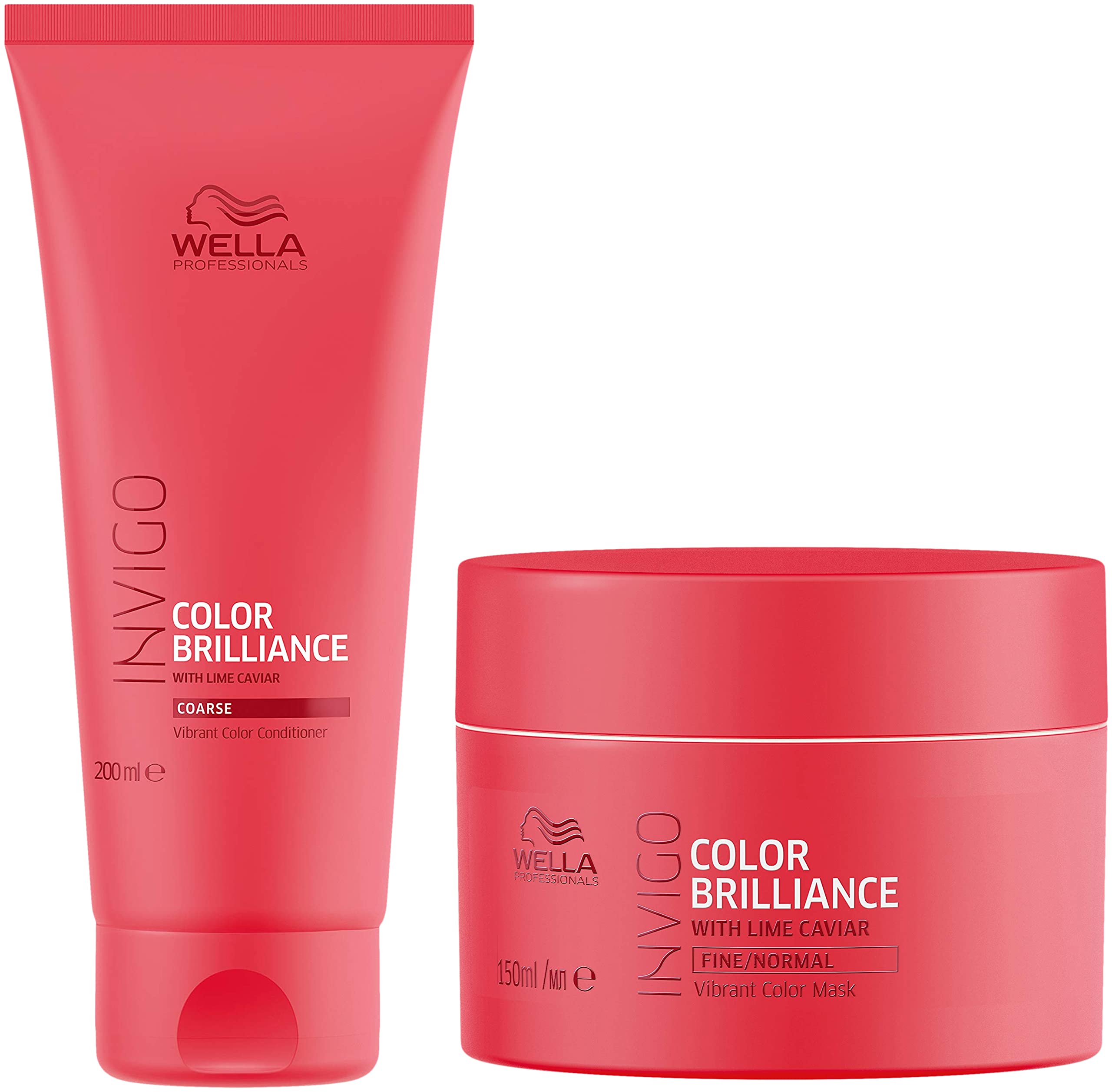 Wella Professionals INVIGO Color Brilliance Conditioner 200ml and Mask 150ml duo for fine/normal hair-image-26