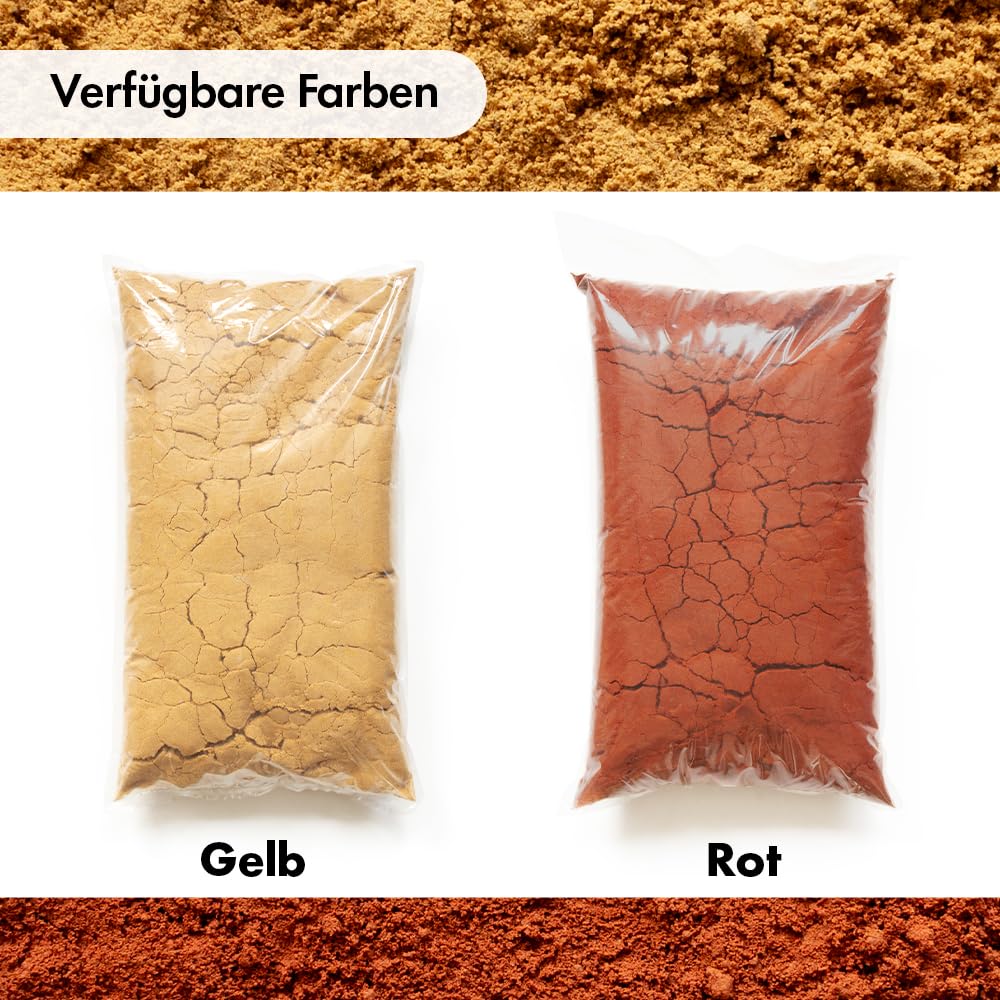 Grabfähiger Terrariensand ROT 10 Kg oder 25 Kg - ermöglicht das Graben von Höhlen und Gängen - Terrarium Sand für Reptilien, Wirbellose, Nager, Kaninchen UVM. (25 Kg)