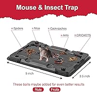 Vista 3 de Glue Mouse Traps Indoor for Home -12 Pack Sticky MouseTraps Indoor for Safe Home Pest Control. Pre-Scented, Non-Toxic Glue Boards for Mice, Mouse &