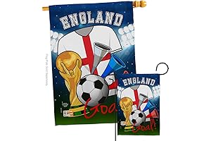 MUSCOO World Cup England Soccer Garden Flag Set for Sport Entertainment Activity Decoration