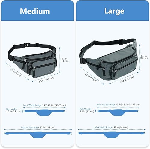 Vista 17 de ProCase Riñonera para hombres y mujeres, riñonera para viajes, senderismo, correr, deportes al aire libre