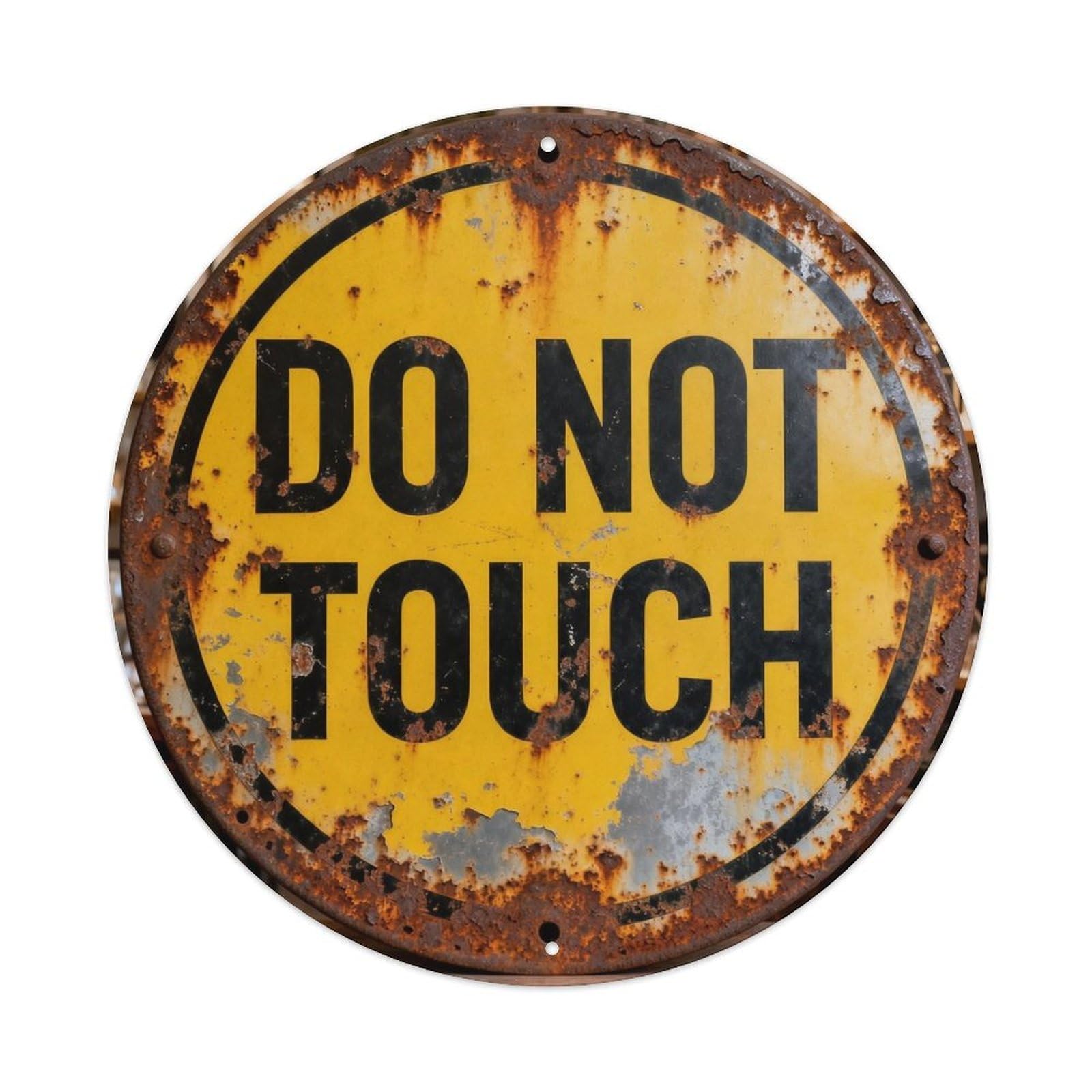 DO NOT TOUCH Metal Tin Sign Plaque