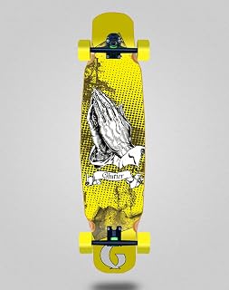 Glutier Skateboard Longboard Complete Mix Bamboo 46x9 Miracle Yellow