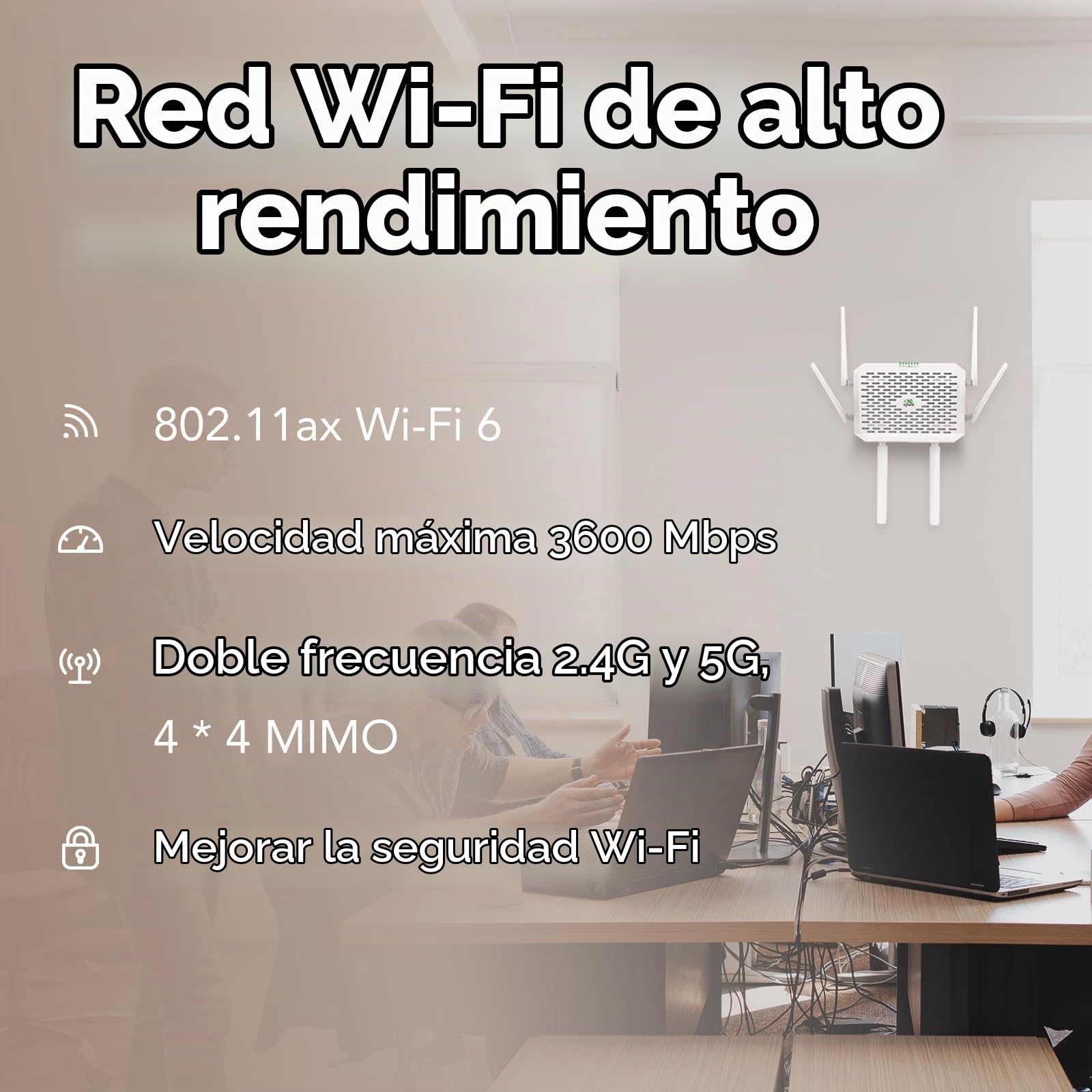 InHand Networks FWA02 Router 5G WiFi 6 AX3600,5G Max.DL 4.76Gbps,2 Puertos 2.5G,Dual SIM Failover,Buit-in VPN.Módem Libre para Internet Rural,Oficina y RV,Compatible con Todos los Operadores de España