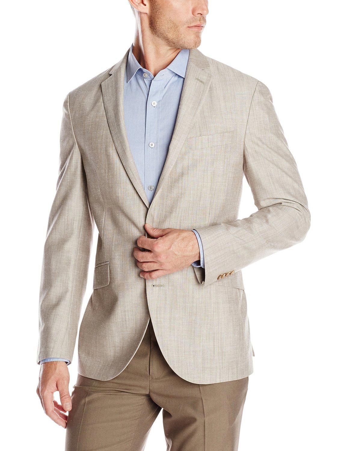 Kenneth Cole REACTION Men's Tan Two-Button Sport Coat