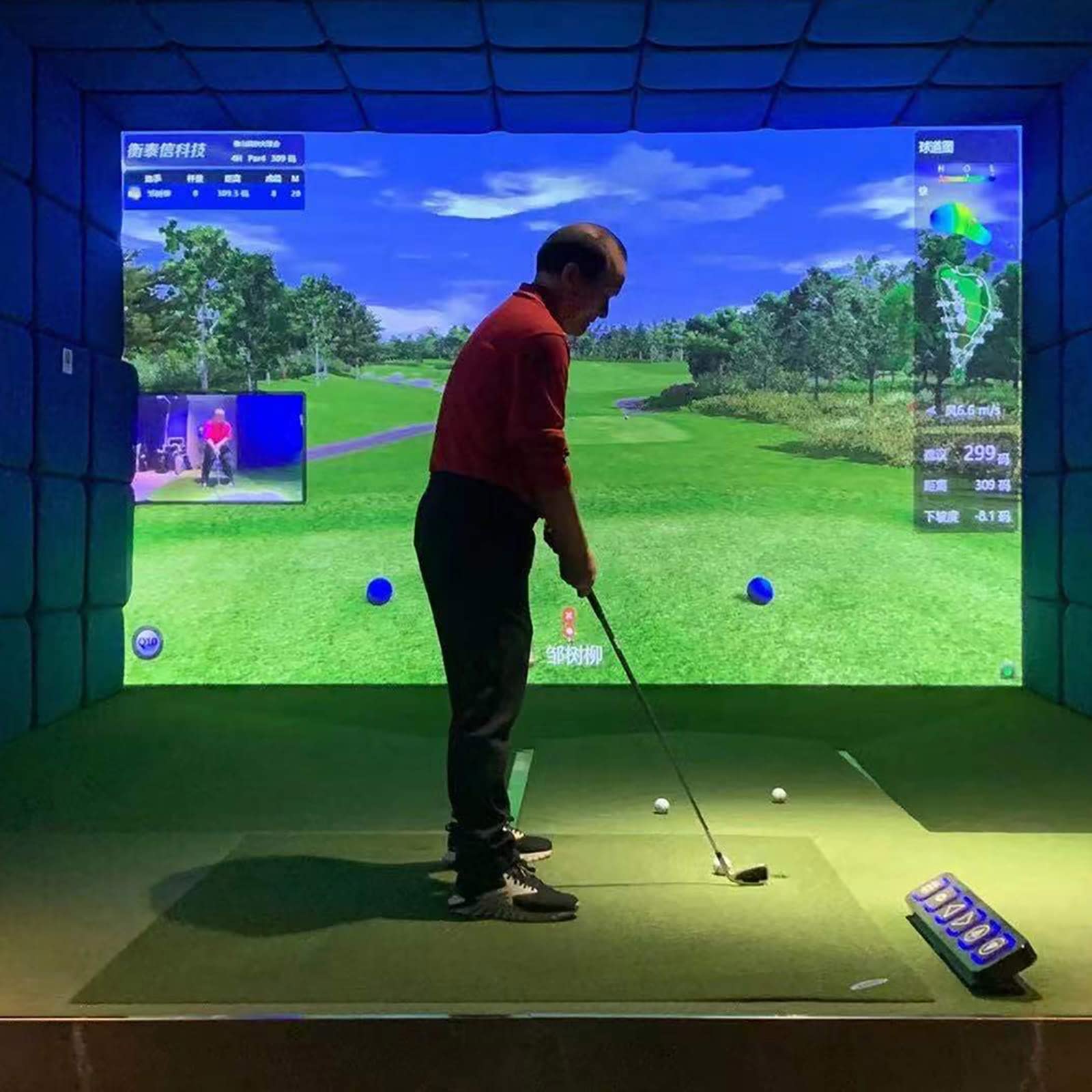 Indoor Golf Simulator Impact Screen, HD Impact Screen, przezroczysta powierzchnia projekcji HD, ciężka siatka do jazdy w golfie, idealna do gry w golfa w domu ekran projekcyjny do treningu golfowego
