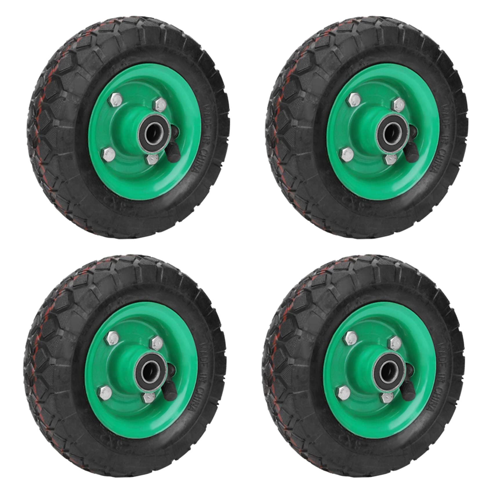 Uikdjgu 4X Inflatable Tire Wear- 6in Wheel 150mm Tire Industrial Grade Cart Trolley Tyre Caster 250Kg 36Psi