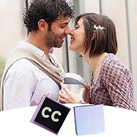 Vista 7 de VDKIDKT Letter C Initial Stud Earrings for Girls, 14K Gold Plated Sterling Silver Alphabet Letter Earrings, Post CZ Stud Earrings, Hypoallergenic