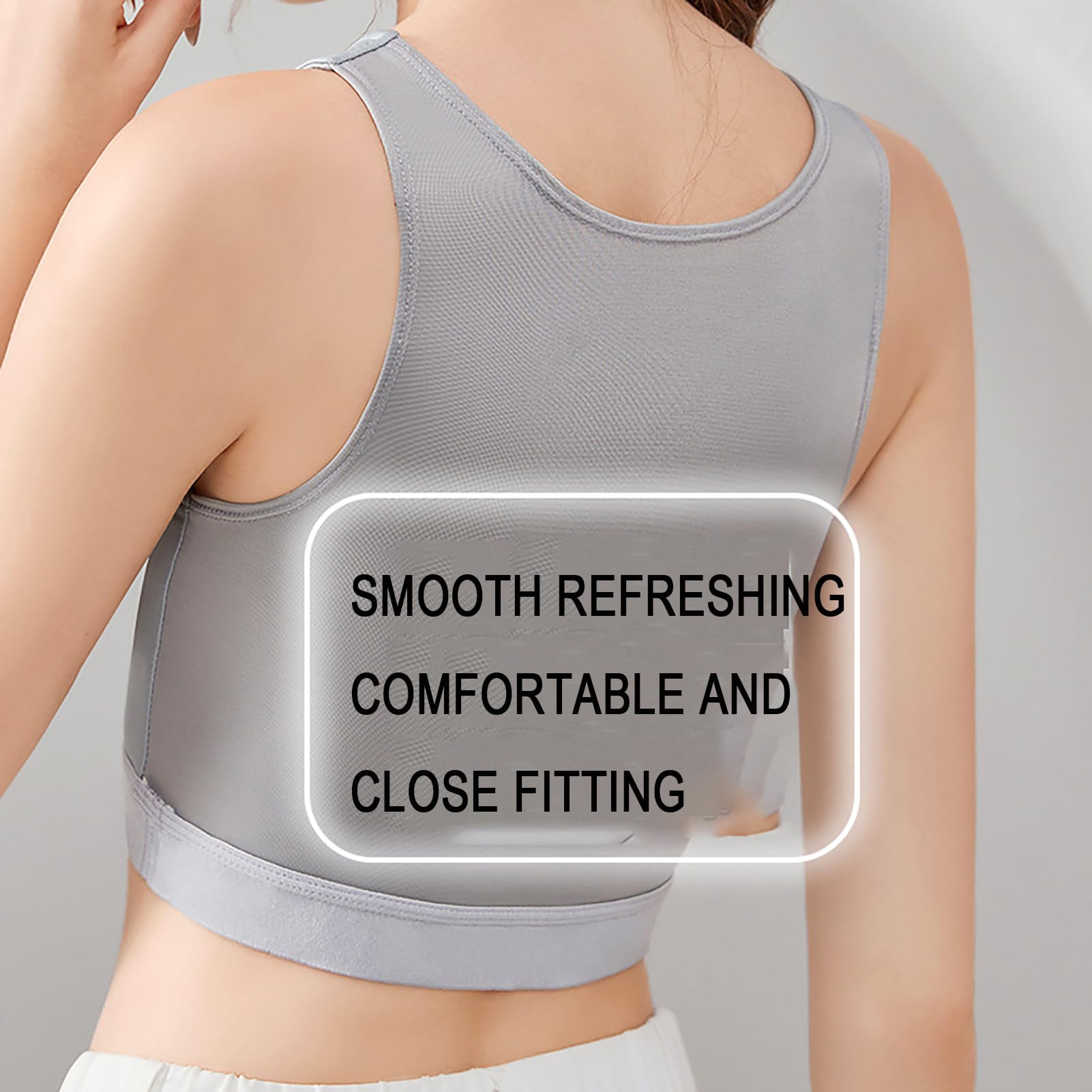 Raccoglitore Petto Yolispa - Reggiseno Compressione Per FTM, Tomboys, Cosplay, Bianco Taglia Unica - Foto 12