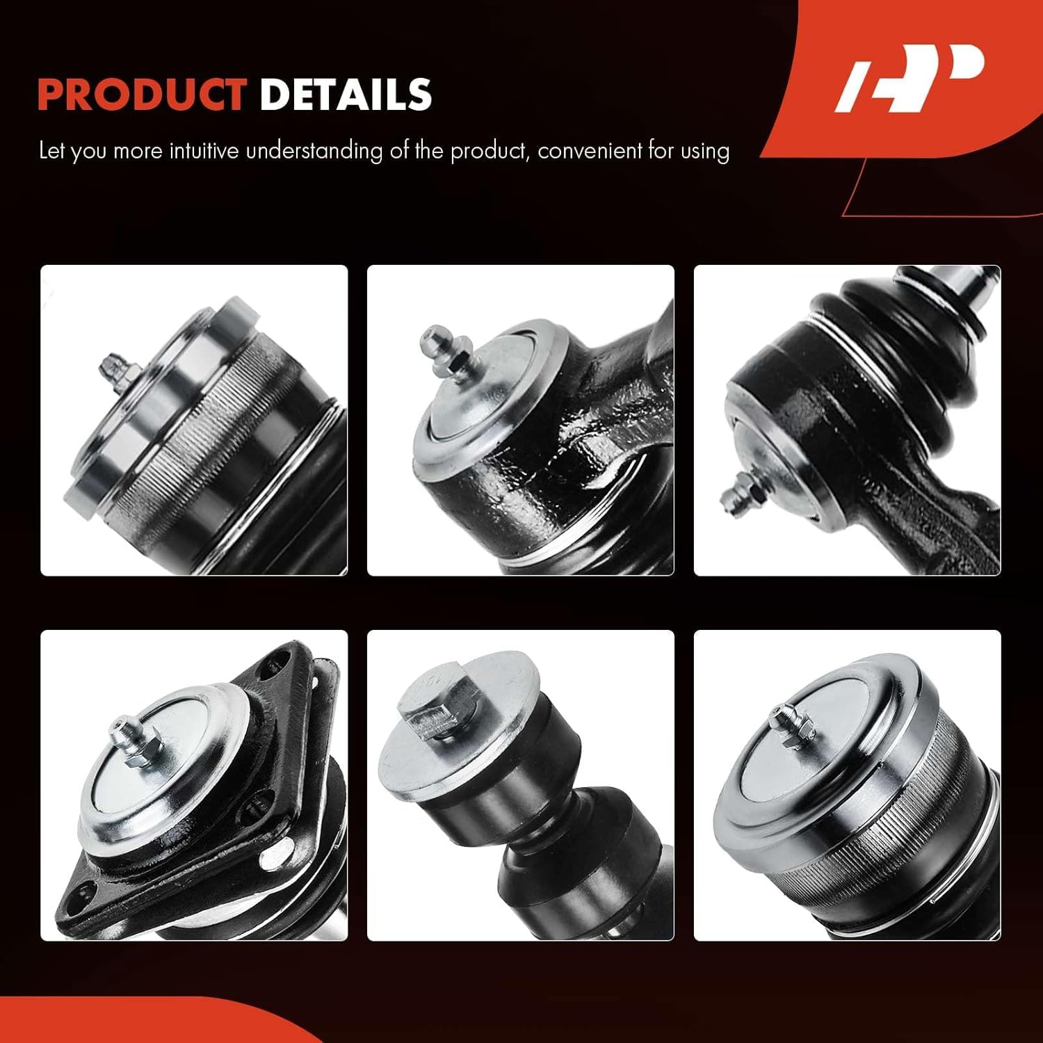 A-Premium Se of 8, Front Upper & Lower Ball Joint, Sway Bar Link, Outer Tie Rod End, Compatible with Chevrolet Camaro 1993-2002, Pontiac Firebird 1993-2002