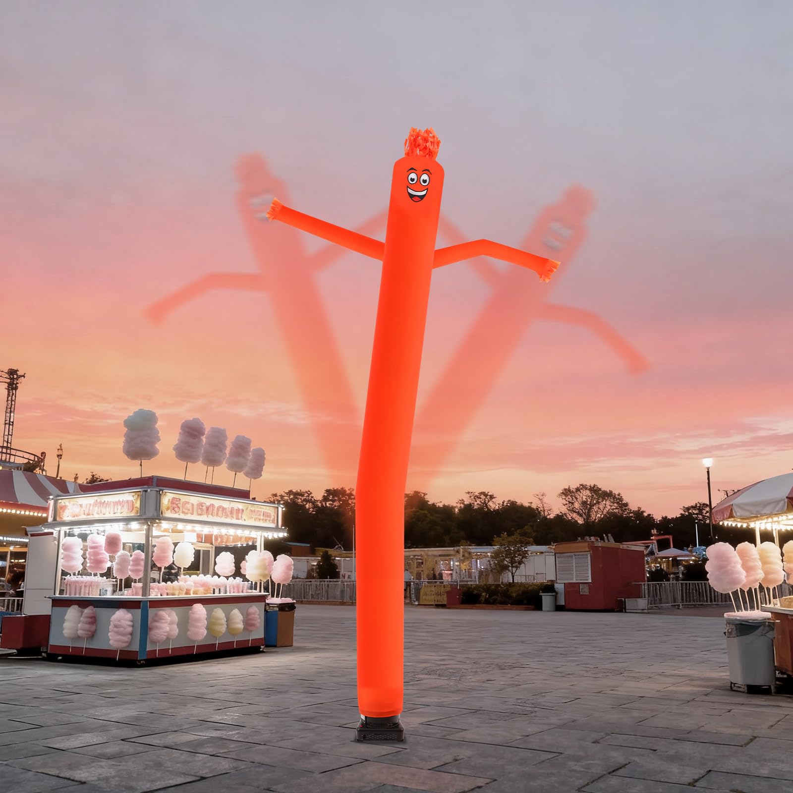 20 ft Air Dancers Aufblasbare Tube Man Set, Aufblasbarer Lufttänzer Schlauchmann mit Gebläse, Wacky Winkender aufblasbarer Schlauch-Guy Air Handpuppe für Partys, Business-Werbung (Orange)