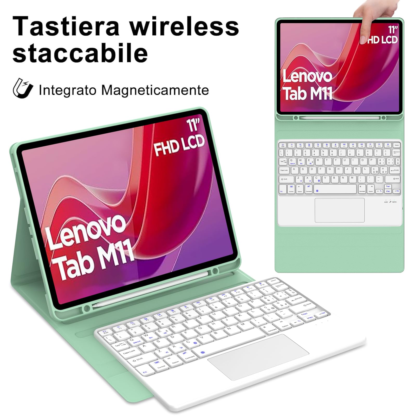 Cover con Tastiera Italiana per Tab M11 11", ZZ112
