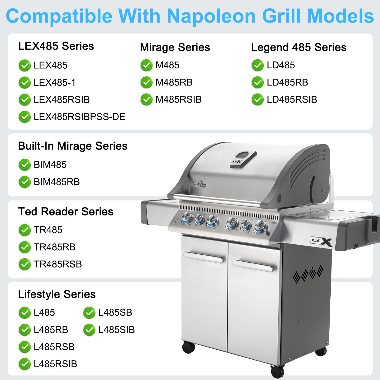Amazon.com : Adviace Grill Replacement Parts for Napoleon LEX 485 Amazon.com : Adviace Grill Replacement Parts for Napoleon LEX 485