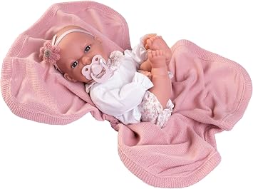 Antonio Juan Dolls - Newborn Baby Toneta Poses with Blanket