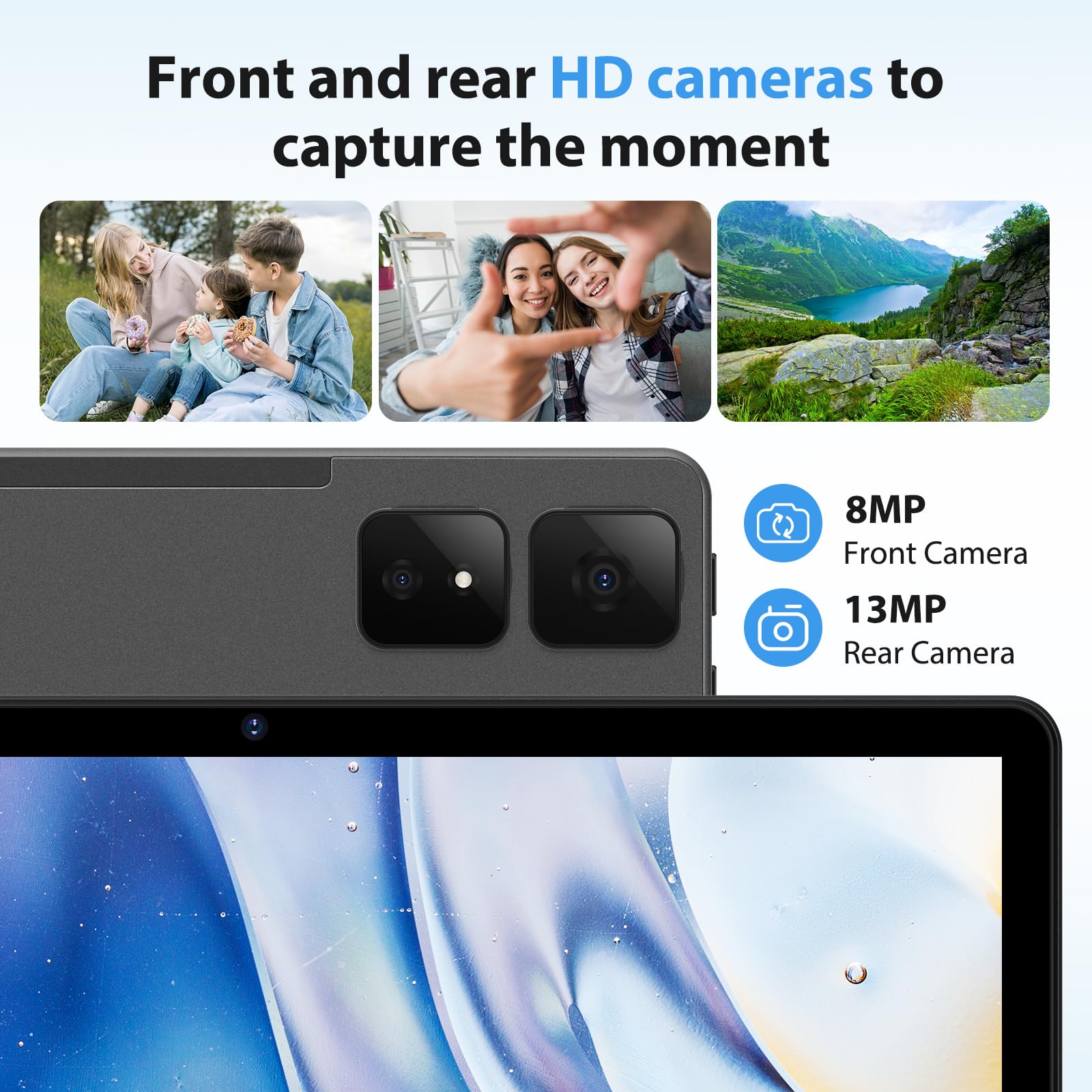 WOREGOO 11 Pollici Tablet Android 15, 4G LTE e 5G WiFi, Octa-Core, 36GB RAM+512GB ROM (1TB TF), 2K 2000x1200 FHD Display, Widevine L1, GMS/GPS/8+13MP/Batteria 9580mAh con Tastiera+Mouse(Nero)