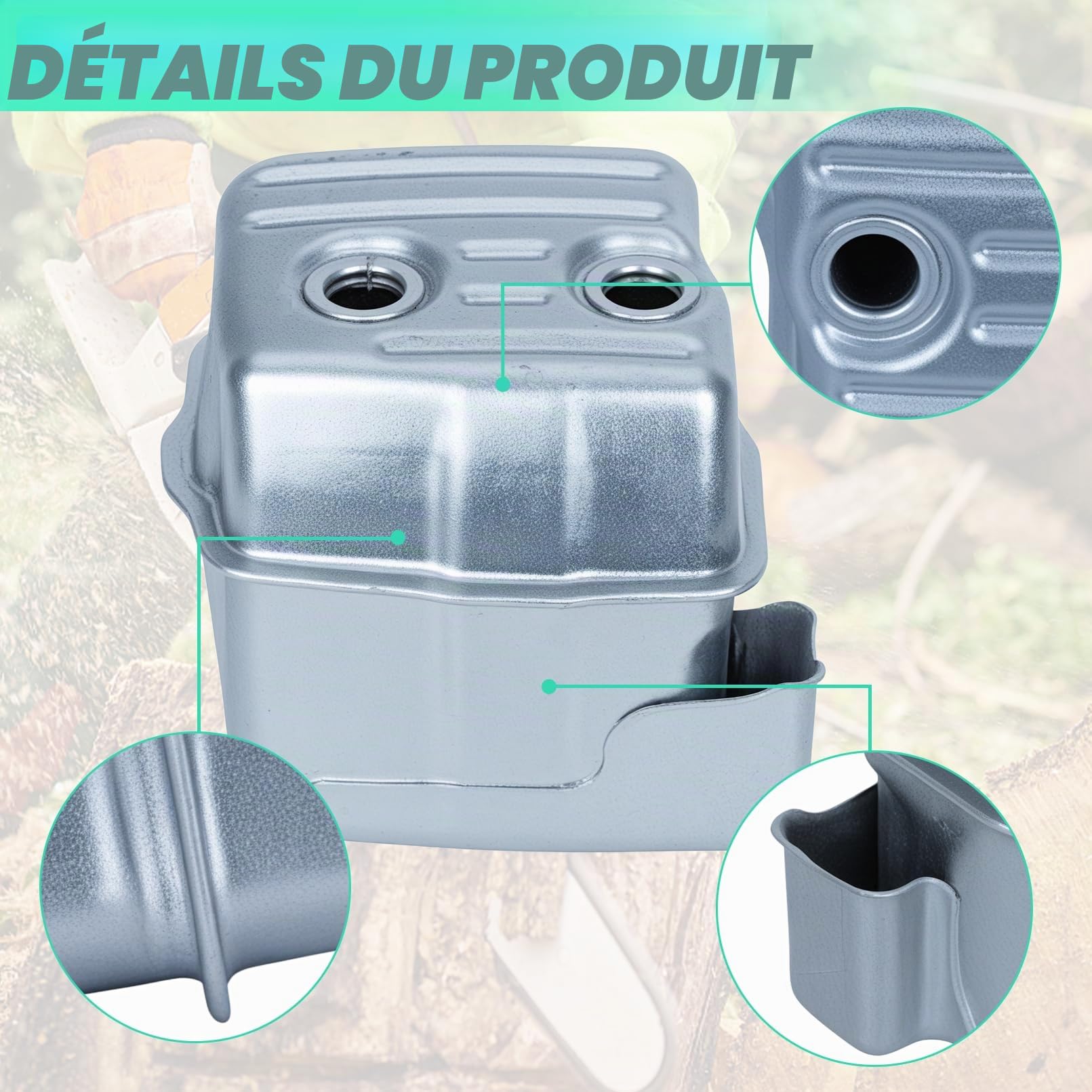 ADEFOL Kit de Silencieux Échappement avec Joint pour STIHL MS271, MS291, 1141 140 0611, 1141 140 0608