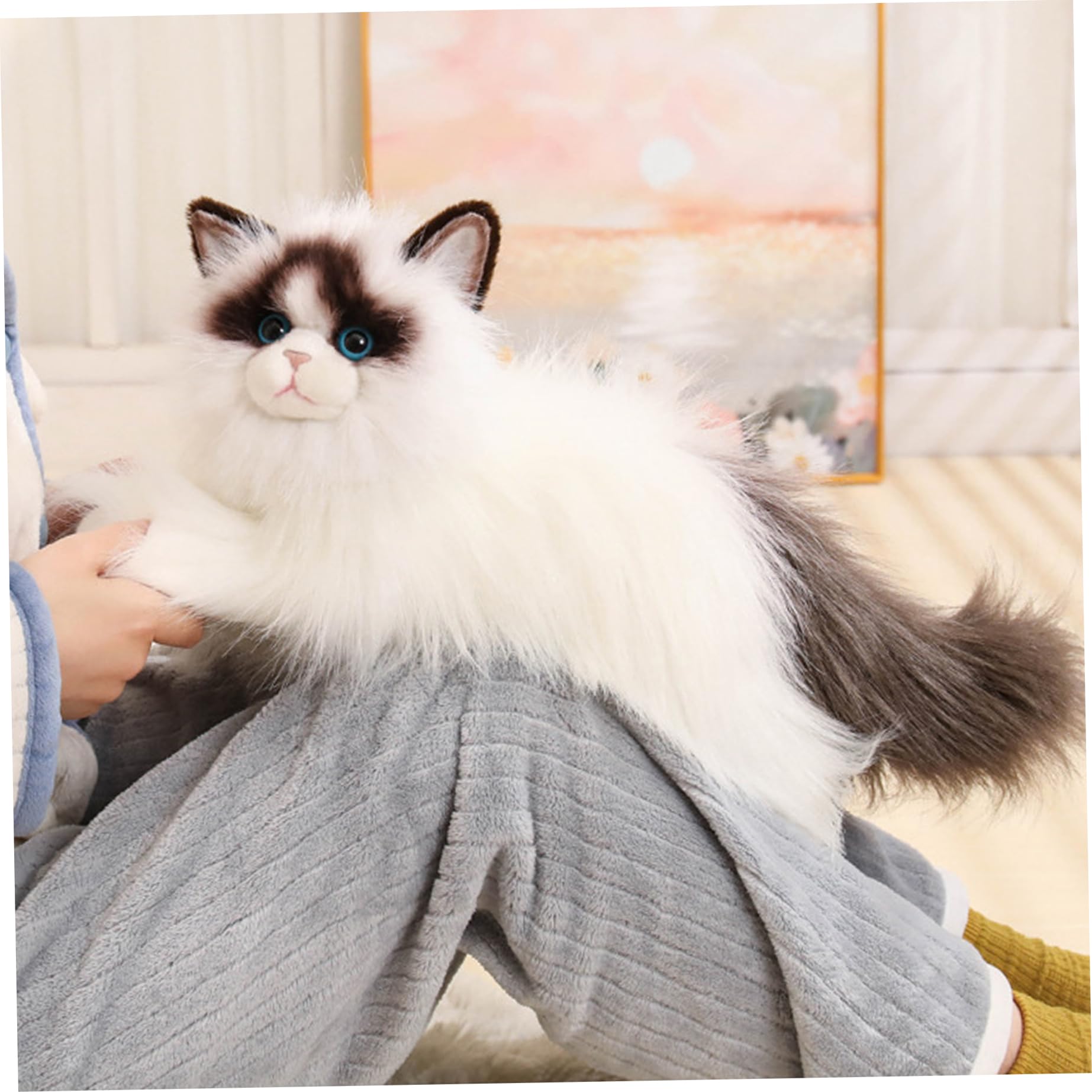 Animal de Peluche de Gato Realista Peluche de Gato de Suave y Esponjoso de 19 7 Pulgadas para niños niñas y niños