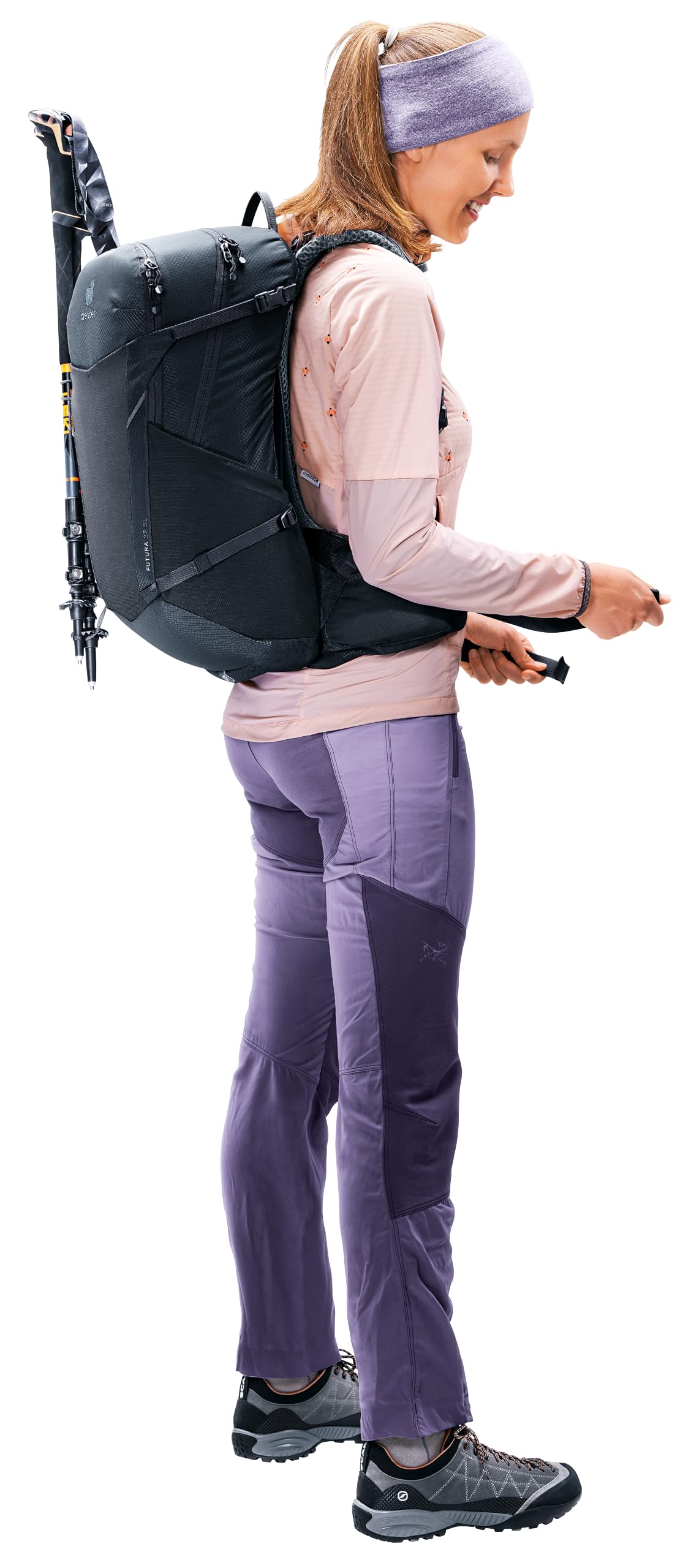 deuter Futura 25 SL Zaino da trekking da donna con schienale in rete e copertura antipioggia