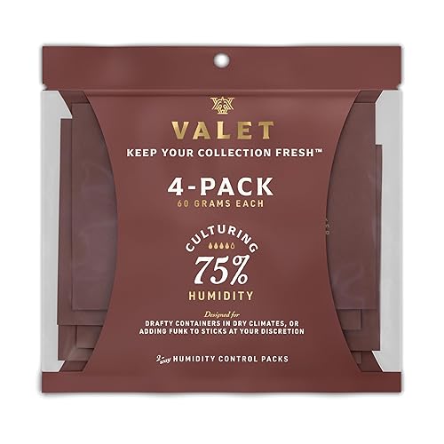 Valet 75% Two-Way Humidity Packs 4-Pack (60g), Two-Way Humidity Control