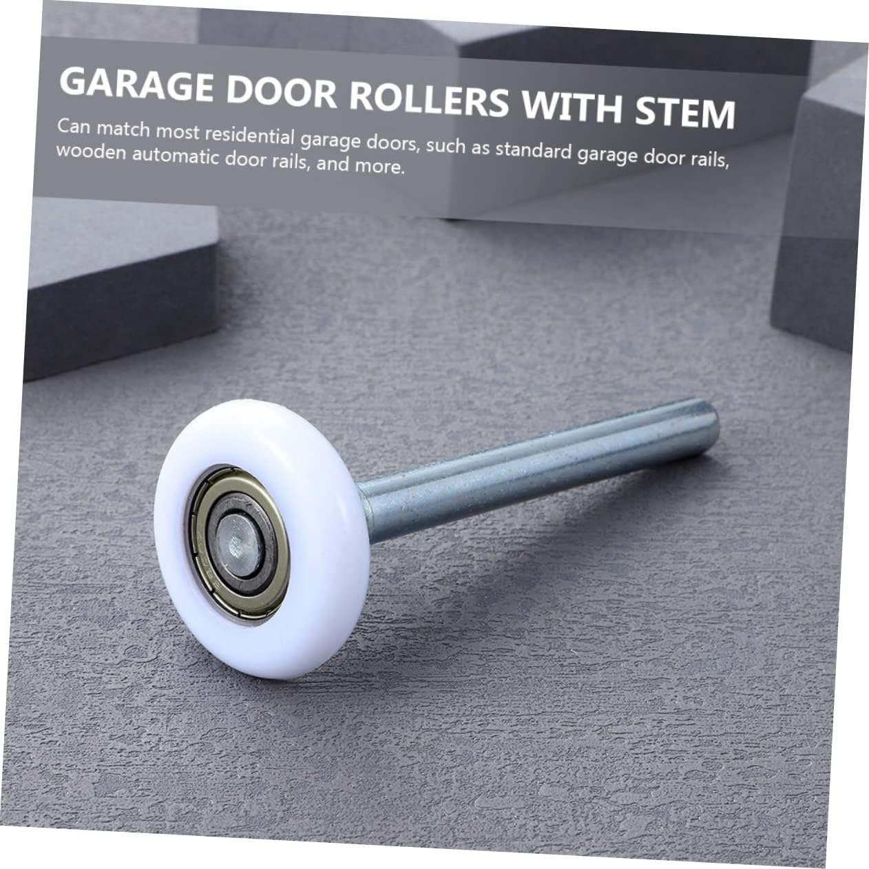 8pcs Garage Door Rollers Stem Quiet Nylon Rollers for Door Pulley Wheel Replacement