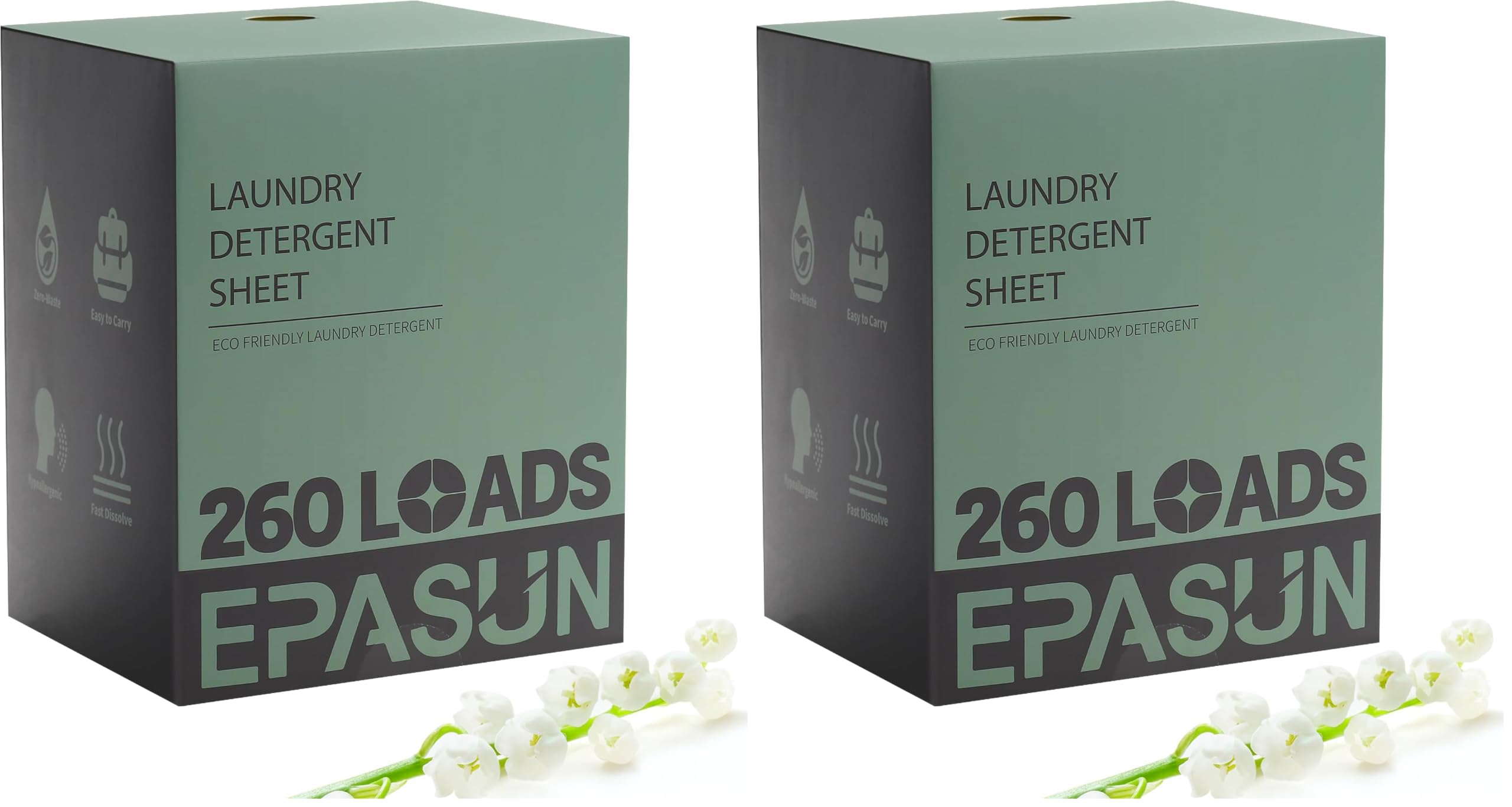 Laundry Detergent Sheets 260 Loads, Fresh Scent, Eco-Friendly Liquidless Soap Strips, Plant-Based, Hypoallergenic Washing Supplies (Pack of 2)