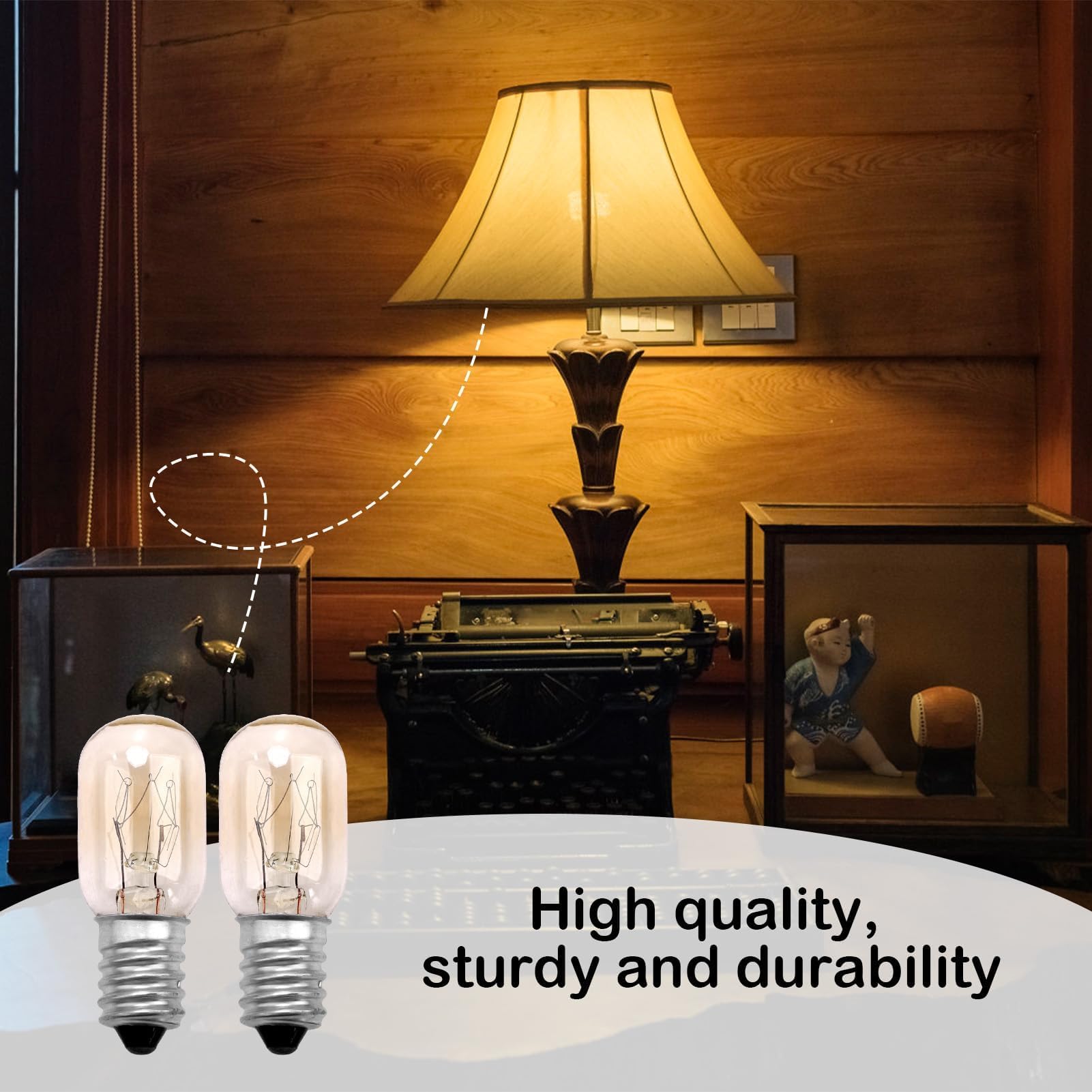 5 Stuks 15W E14 Zoutlamp Gloeilampen 230V Koelkast Gloeilamp Ovenlamp 300 Graden Dimbaar SES Edison Schroef Warmwit 2700K T20 E14 voor Oven, Grilloven, Zoutlamp, Magnetron, Koelkast