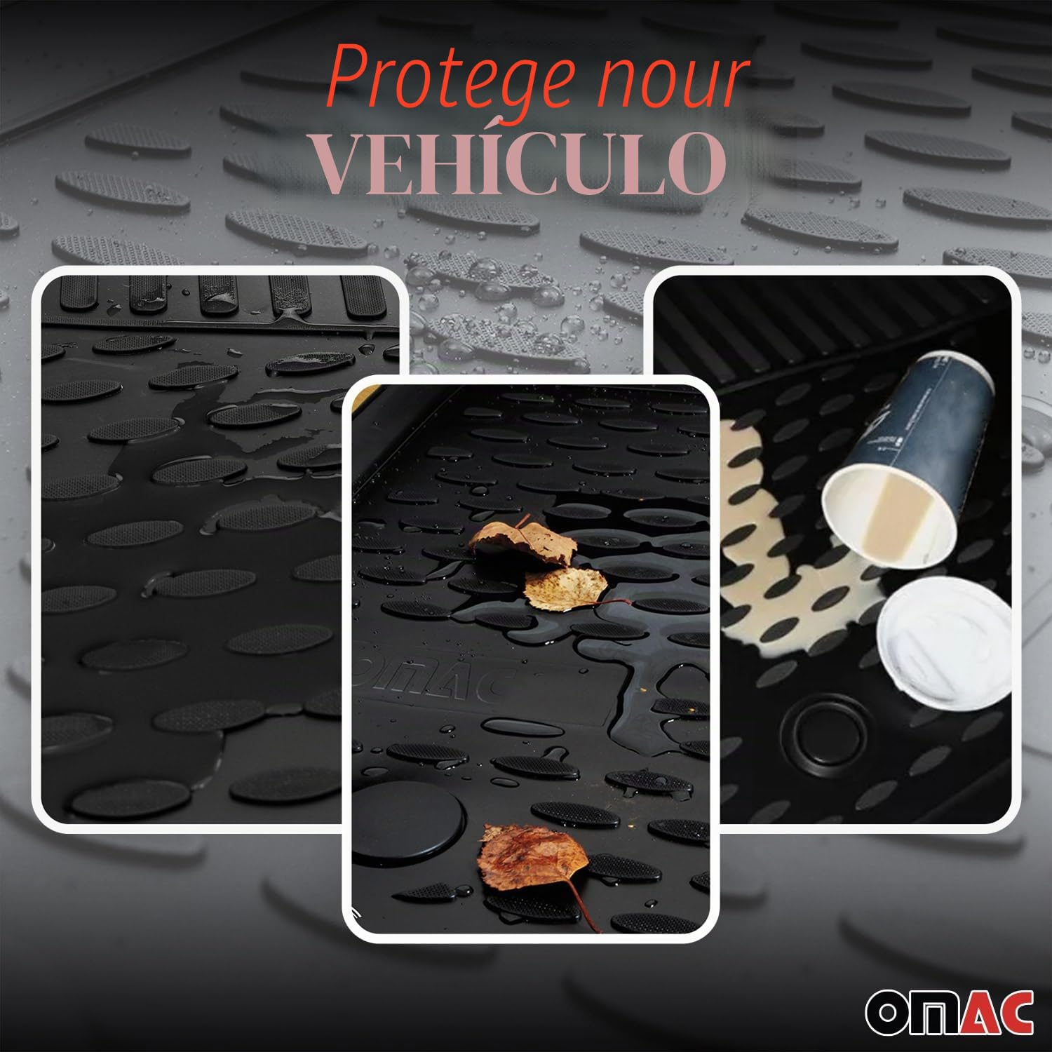 OMAC Alfombrillas de Goma Alfombrillas Compatibles con Hyundai Tucson 2015-2020 TPE Automatte Negro 4X