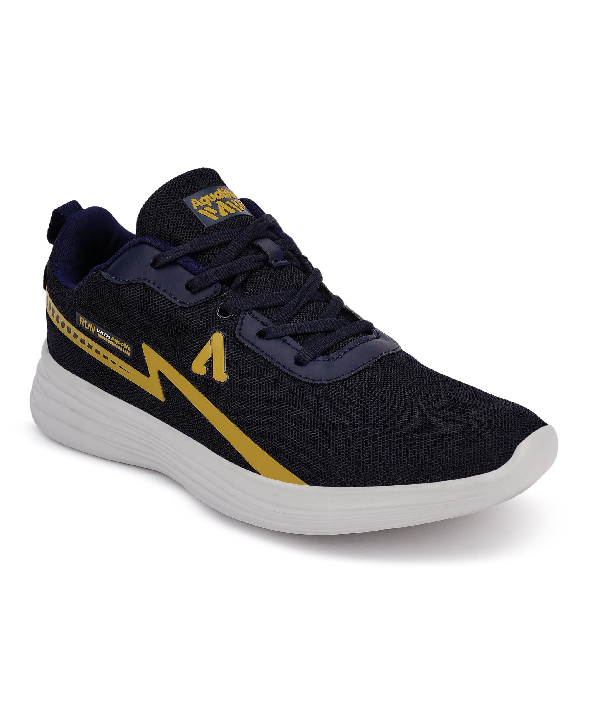 Aqualite Navy Blue & Mustard Running Shoes for Men, Sports Shoes for Men, UK 6 (B0CNGWJRT1) Amazon Price History, Amazon Price Tracker