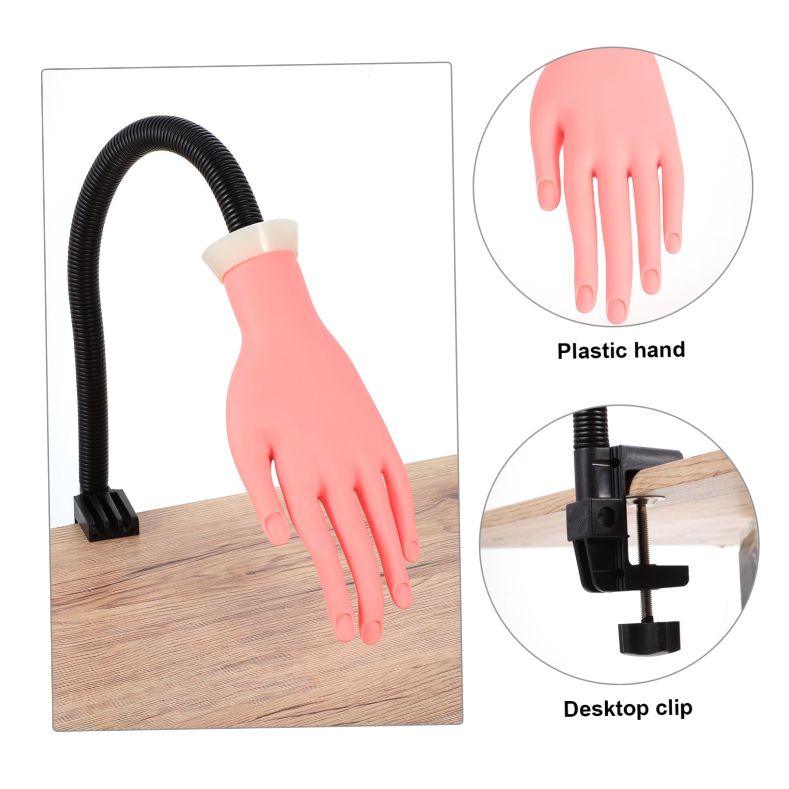 Mano Entrenamiento Flexible de Plástico Práctica de Uñas para Arte Modelo Simulación Anatómica Adecuado para Manicura Profesional