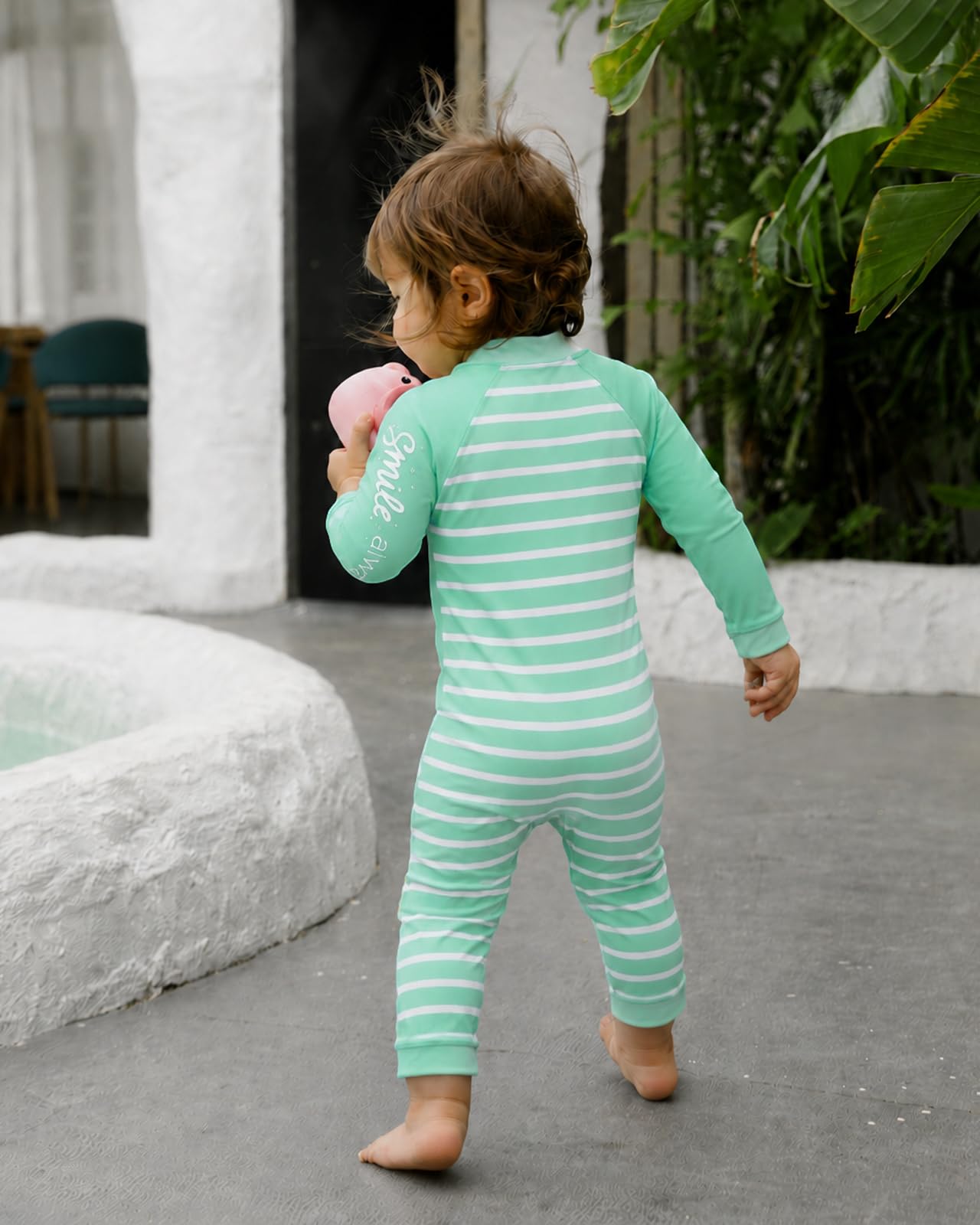weVSwe Baby Toddler Boy Swimsuit UPF 50+ Sun Protection Rash Guard Swimwear with Crotch Zipper 0-3 Years