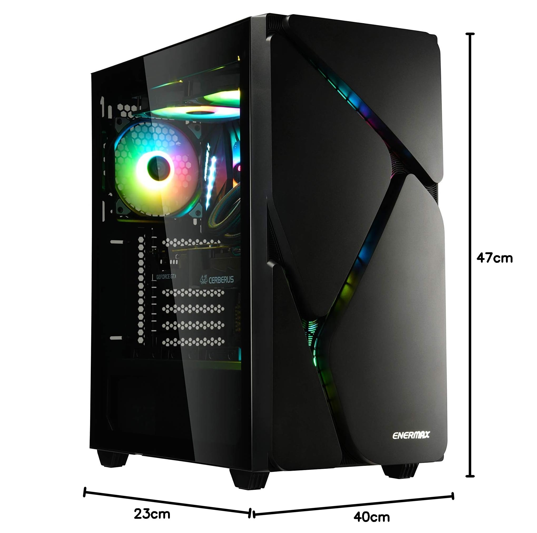 ENERMAX CAJA PC MARBLESHELL MS30, TORRE ECA-MS30-BB-ARGB