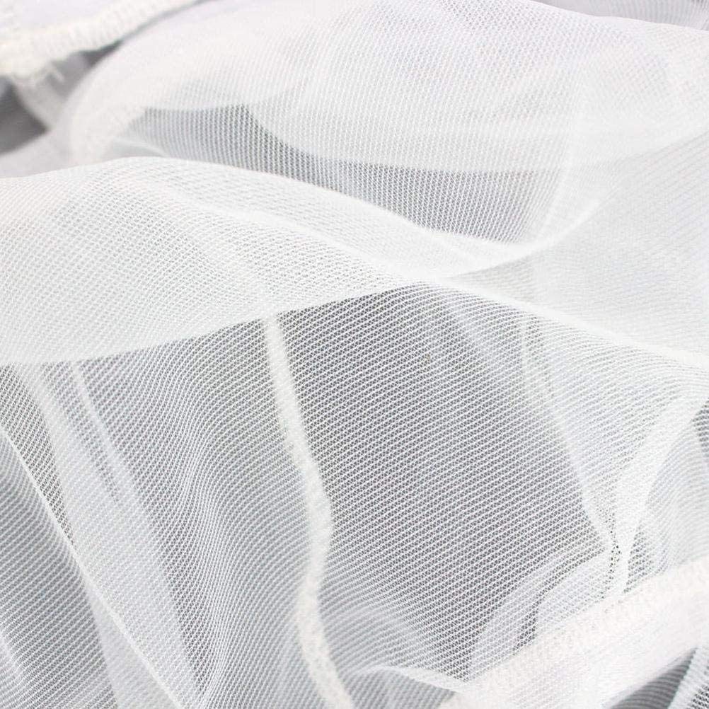 Copertura per Gabbia per Uccelli, Copertura in Rete di Nylon Elastica con Bordi Elastici, Accessori per Gabbia per Uccelli per Pappagalli, Circonferenza da 106 a 208 Cm (WHITE)