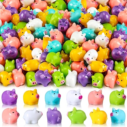 Libima 120 Pcs Mini Resin Pigs Miniature Piggy Figures Micro Garden Landscape Aquarium Hide and Seek Prank Dollhouse Ornament Potted Plants Cake Libima 120 Pcs Mini Resin Pigs Miniature Piggy Figures Micro Garden Landscape Aquarium Hide and Seek Prank Dollhouse Ornament Potted Plants Cake