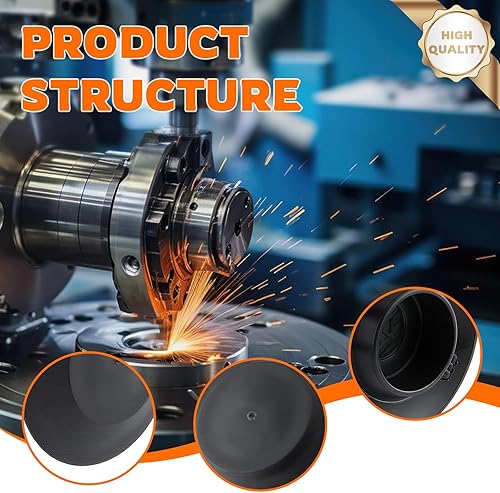 Miniatura 6 de 50 tapones de chapa empotrados de 12 0.5 pulgadas, cuerpo de plástico negro y tapón de agujero de chapa, tapones de botón con cabezales tipo