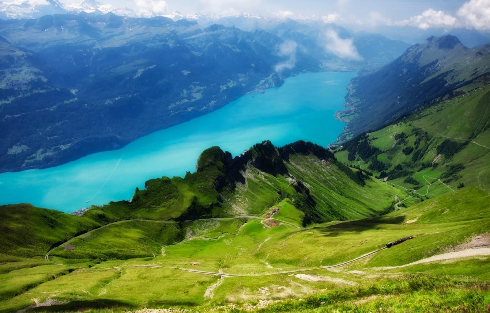 Puzzle 1500 elementów dla dorosłych - Puzzle dla dorosłych | Puzzle dla dorosłych,Szwajcaria,Rothorn,Jezioro Brienz,Alpy,87x57cm