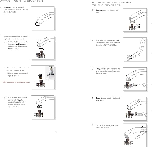 Miniatura 5 de Válvula desviadora de grifo existente hembra M22x 1 rosca con aireador (salida de tubo de 38 pulgadas O.D.+entrada de tubo de diámetro exterior de