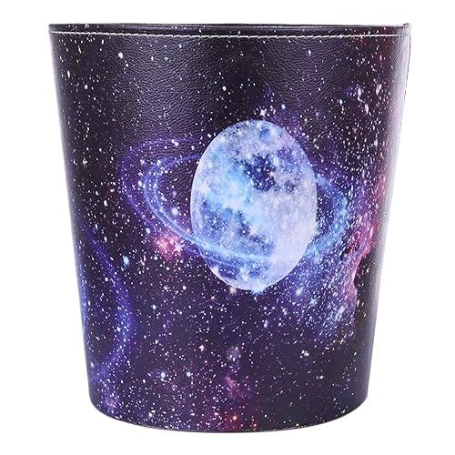 Vista 63 de Papelera, Retro Estilo Europeo Hogar Oficina en Casa Redondo de Cuero de la PU Papelera de Papelera Cubo de Basura Cubo de Basura Papelera Papelera