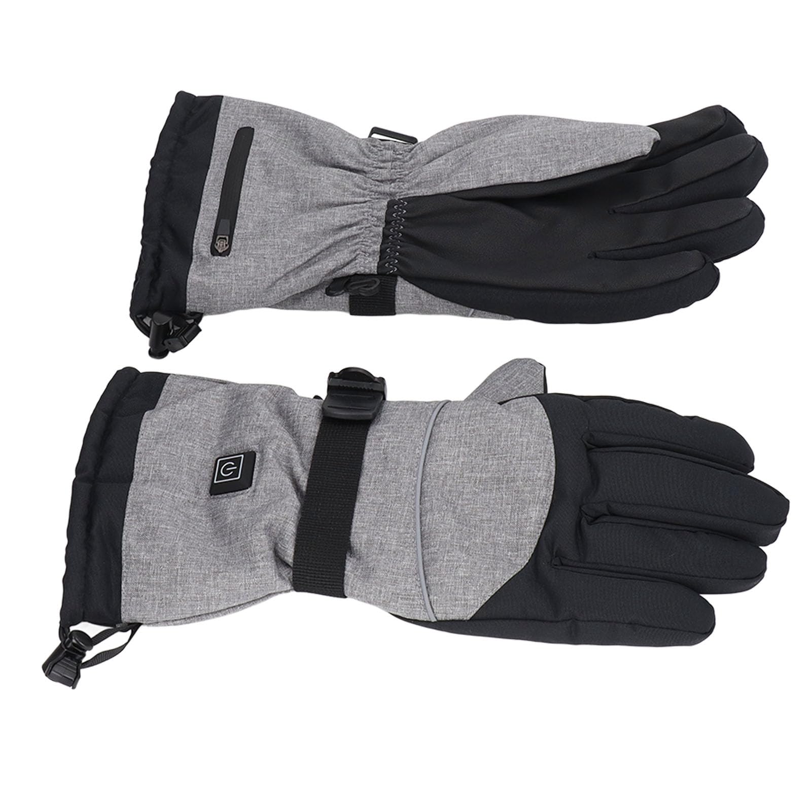 Guantes calefactores eléctricos para la palma y la espalda, impermeables para esquí, de nailon y poliéster, talla única