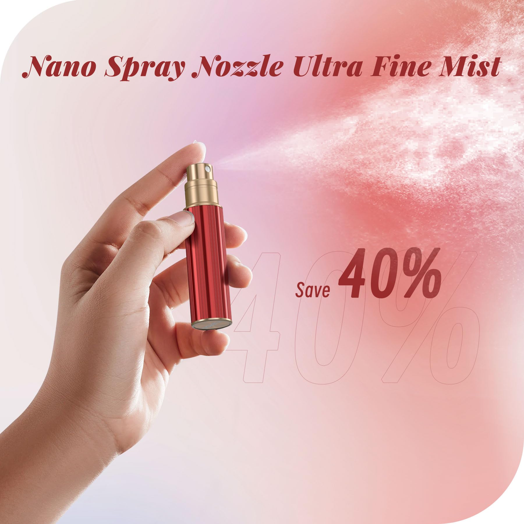 YIERSO Reise-Parfümzerstäuber – Nachfüllbar, 10 Ml, Auslaufsicher, Mit Nano-Sprühkopf