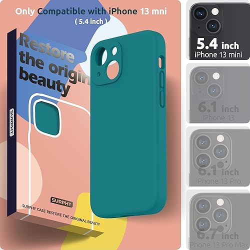Miniatura 142 de SURPHY Compatible con iPhone 13 Mini Funda con Protector de Pantalla, (Protección de Cámara y Forro de Microfibra Suave) Funda de Teléfono
