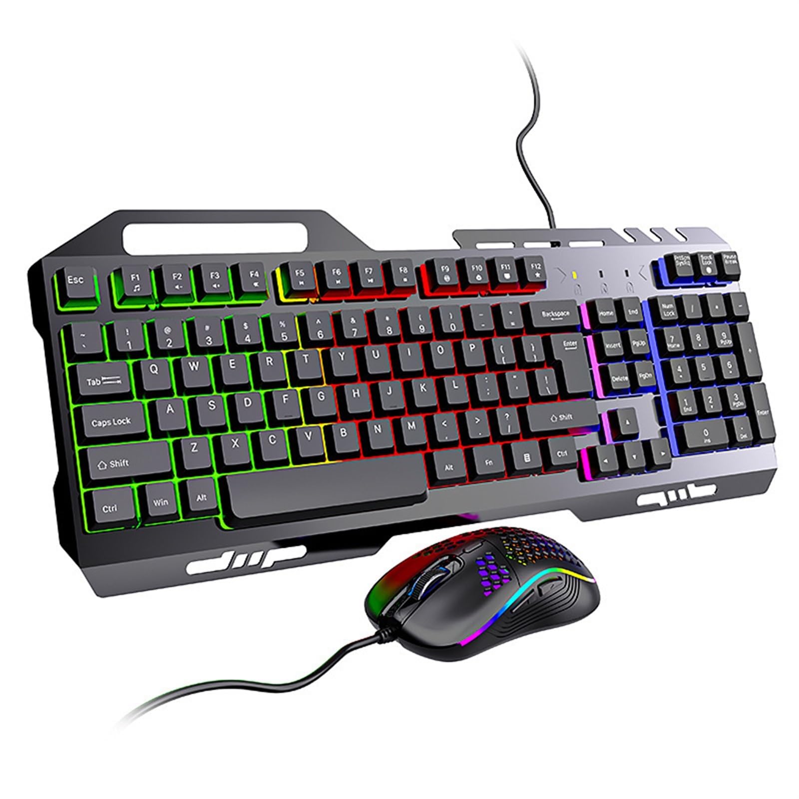 Wired Gaming Keyboard and Mouse Set for business office and esports games - Color keyboard(K320 keyboard and mouse set)