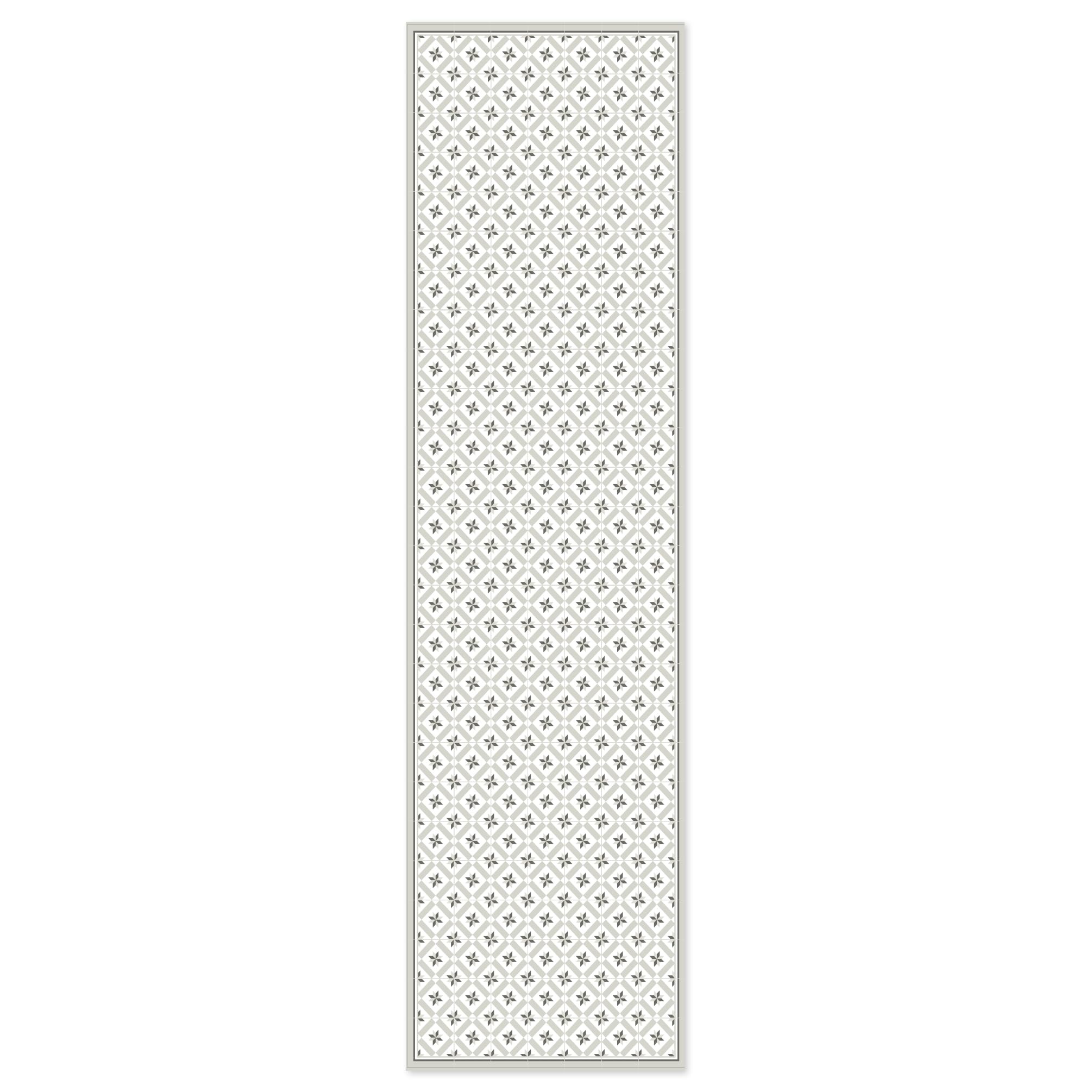 Panorama Tapis Vinyle Couloir Beige - 80x300 cm - Tapis Antidérapant Cuisine Lavable - Vinyle Sol Antifongique pour Intérieur et Extérieur
