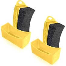 2Pcs Tire Dressing Applicators, Yellow, Curved