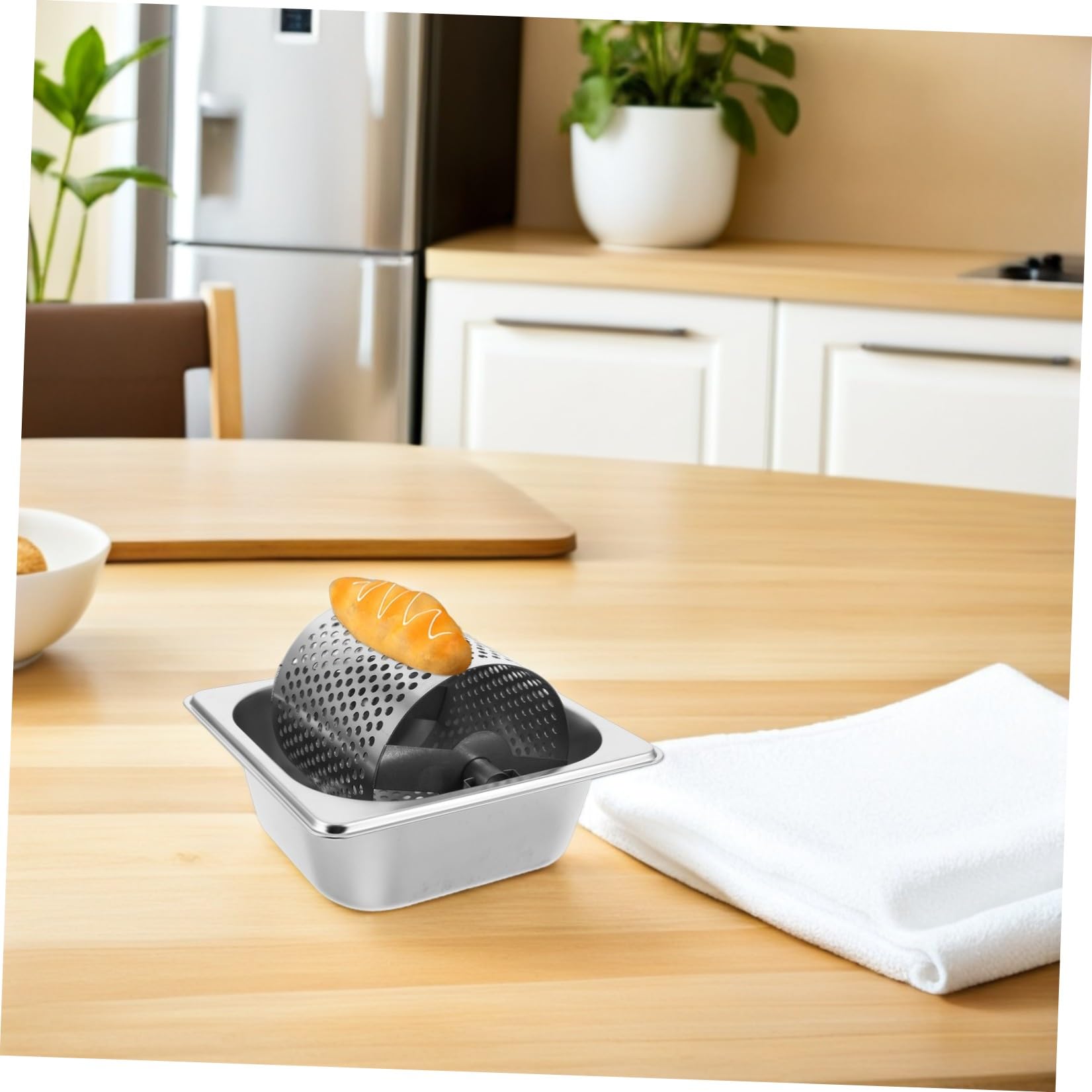 Rullo Applicatore di Burro in Acciaio Inox 1L Supporto, Distribuzione Burro per Hamburger e Dolci, Strumento per Imburrare Pane e Torte, Adatto a Cucine Commerciali e Barbecue
