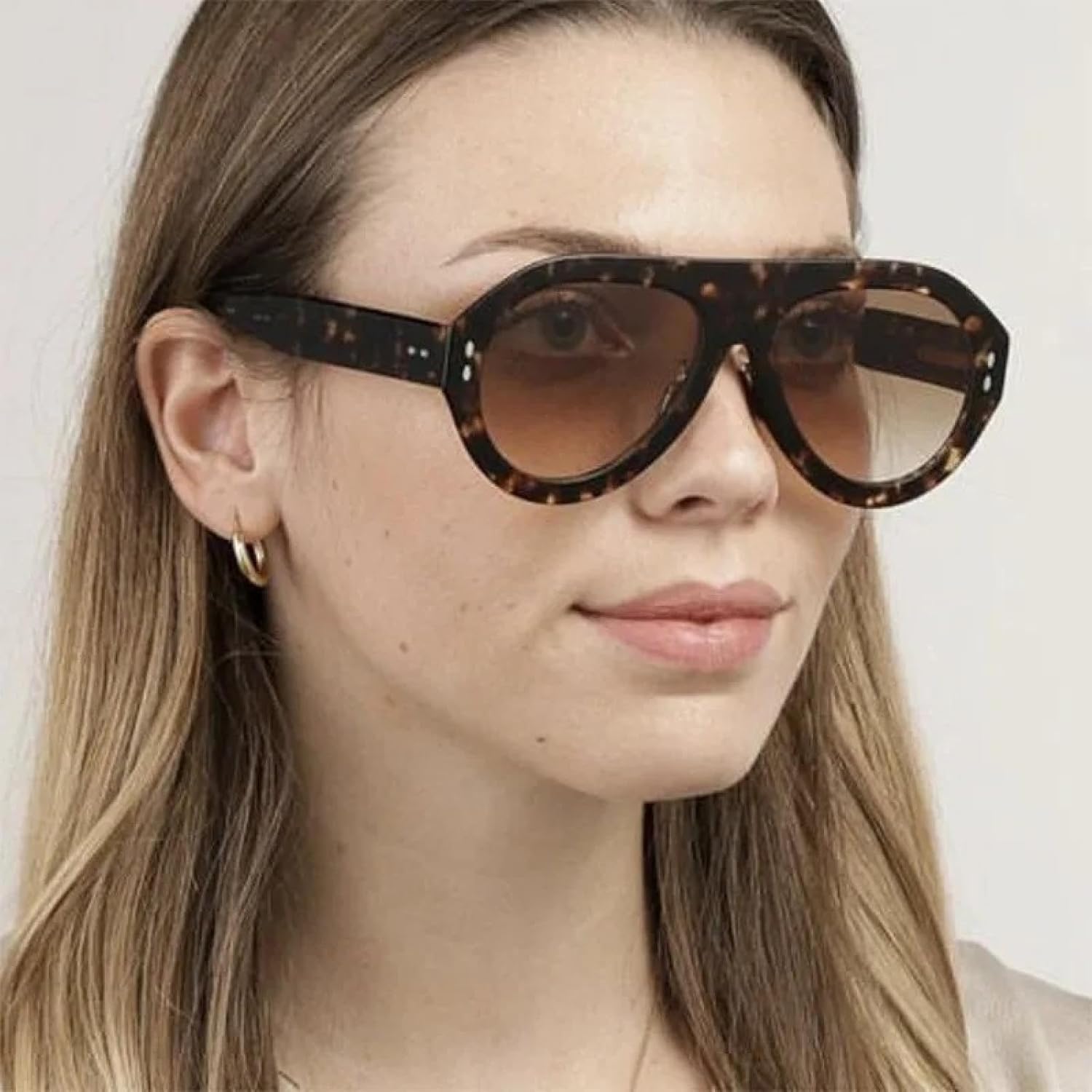 Fashion Oversized One Piece Men Frame Colorful Mirror Sunglasses for Women Luxury Rivets Uv400