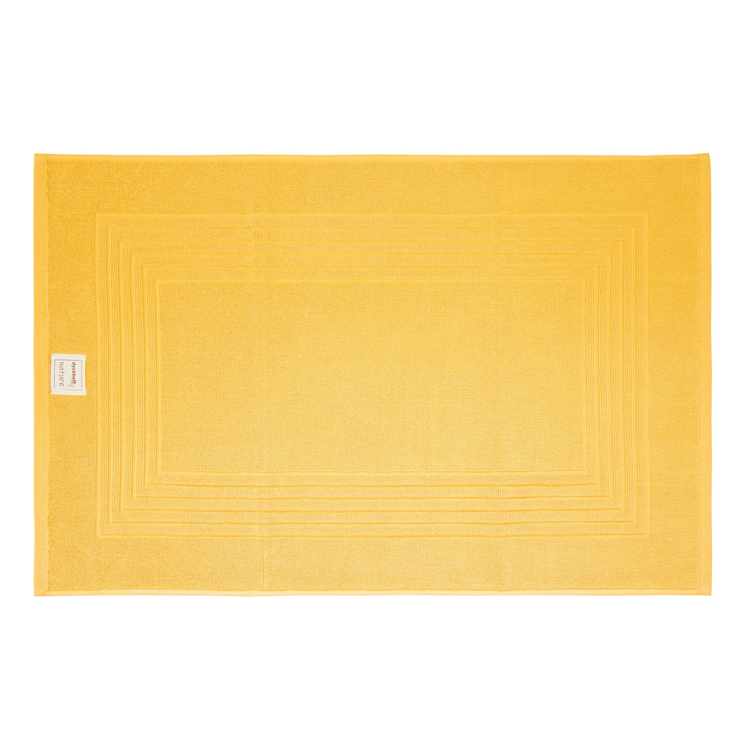 Tapis de bain anti-pieds froids en éponge douce Dyckhoff Nature ambre jaune