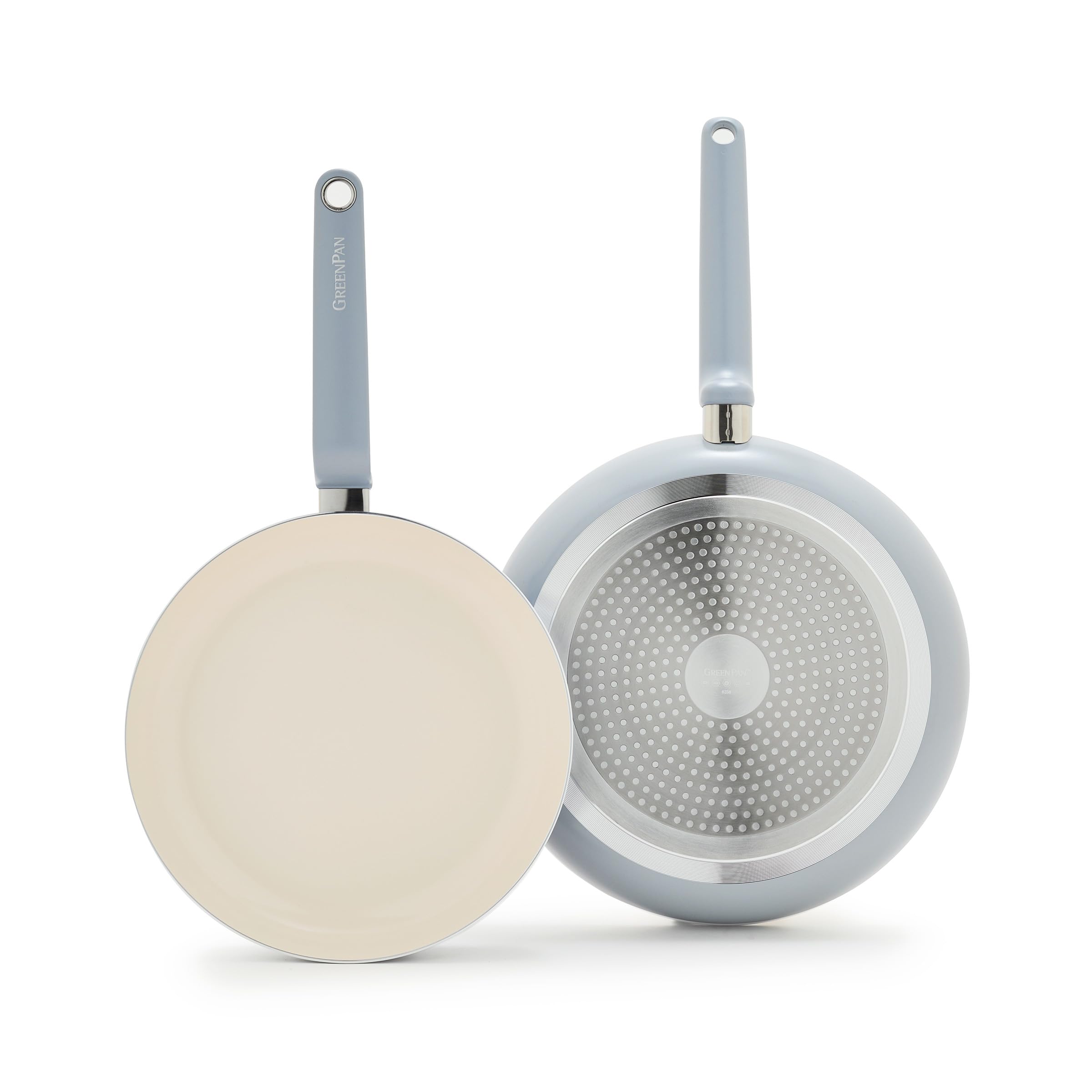 GreenPan Rio Advanced 10" and 12" Frying Pan Skillet Set, Ceramic Nonstick PFAS-Free Pans, Induction Ready, Dishwasher and Oven Safe, Blue