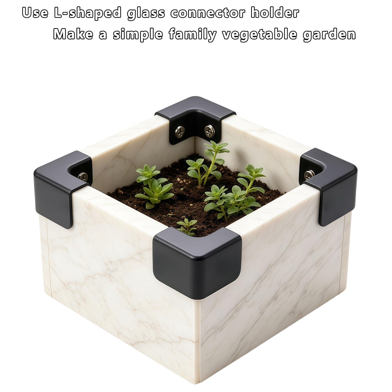Glass Clamps - 4 Pack for Shelves & Displays -4 Glass Clamps - 4 Pack for Shelves & Displays -4