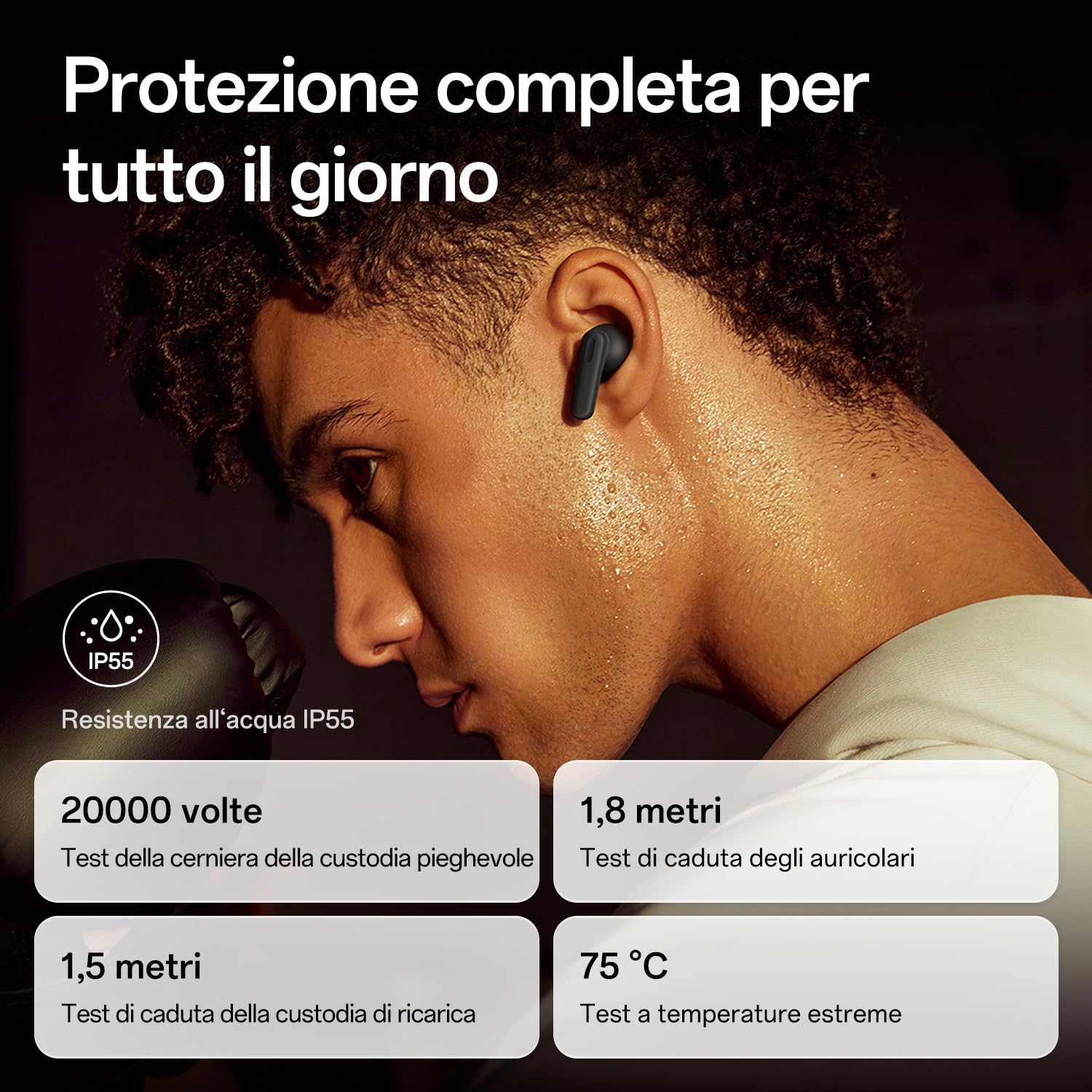 OPPO Enco Buds3 Pro Auricolari Wireless, 54 h Batteria, 12.4mm Driver, IP55 Impermeabile, Bluetooth 5.4, Enco Master EQ, Nero