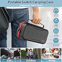 Vista 6 de Switch OLED - Funda de transporte compatible con Nintendo SwitchOLED funda de transporte portátil para interruptor compatible con Joy-Con